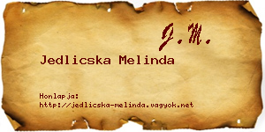 Jedlicska Melinda névjegykártya