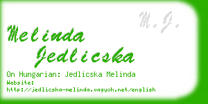 melinda jedlicska business card